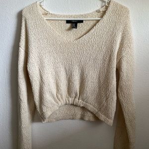 Cropped knit long sleeve